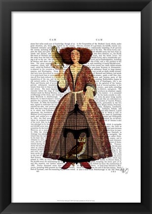 Framed Owl Lady Print