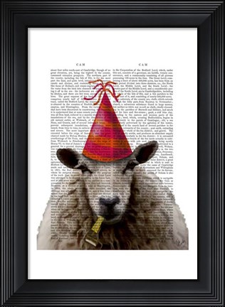 Framed Party Sheep Print