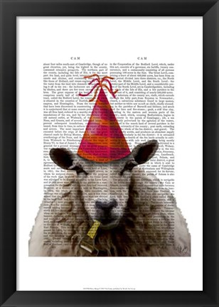 Framed Party Sheep Print