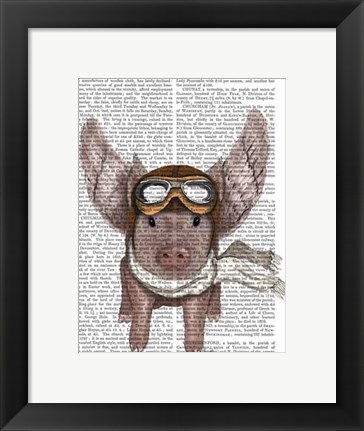 Framed Aviator Piggy I Print