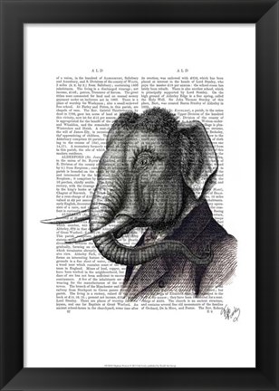 Framed Elephant Portrait Print