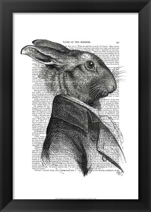 Framed Rabbit Portrait Profile Print