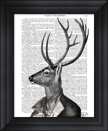 Framed Deer Portrait 2 Print