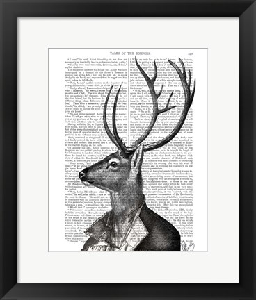 Framed Deer Portrait 2 Print