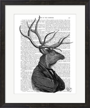 Framed Deer Portrait 1 Print