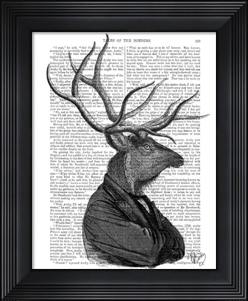 Framed Deer Portrait 1 Print