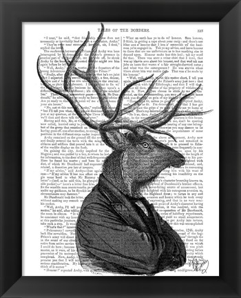 Framed Deer Portrait 1 Print