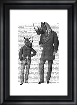 Framed Rhinos Fathers Day Print