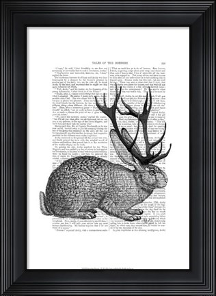 Framed Jackalope Portrait 1 Print