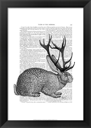 Framed Jackalope Portrait 1 Print