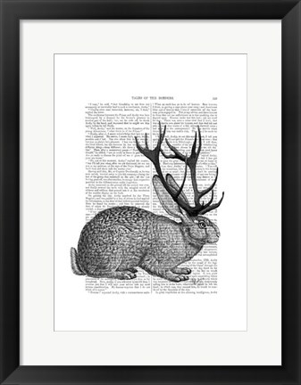 Framed Jackalope Portrait 1 Print