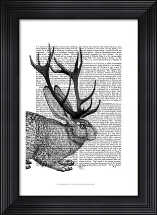 Framed Jackalope Portrait 2 Print