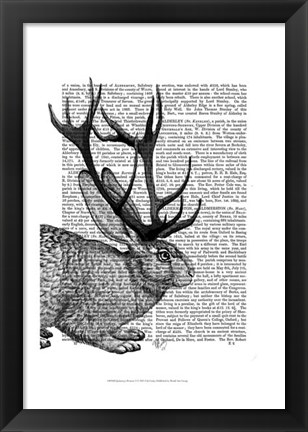 Framed Jackalope Portrait 2 Print