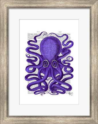 Framed Purple Octopus Print