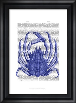 Framed Blue Crab Print