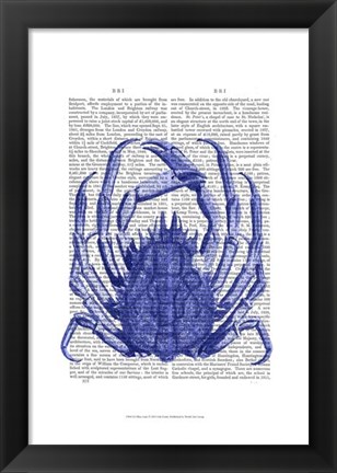 Framed Blue Crab Print