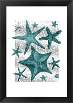 Framed Green Starfish Collection Print