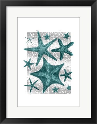 Framed Green Starfish Collection Print