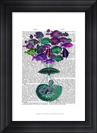 Framed Flight Of The Fish Hot Air Balloon Print