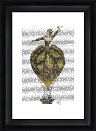 Framed Hot Air Balloon Woman 1 Print