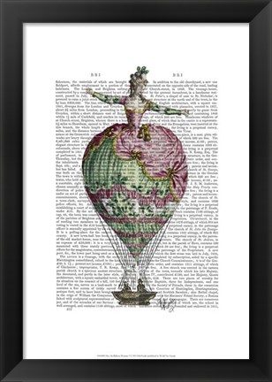 Framed Hot Air Balloon Woman 2 Print