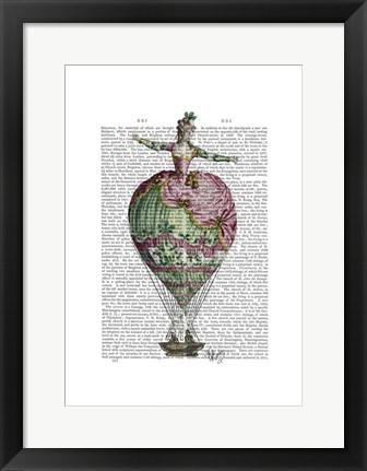 Framed Hot Air Balloon Woman 2 Print