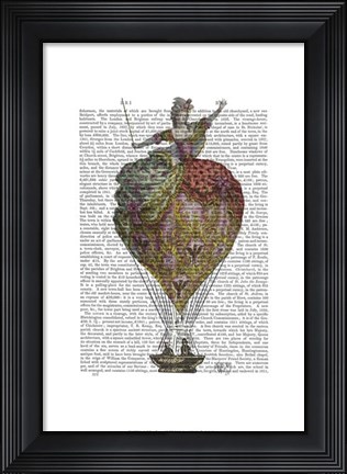 Framed Hot Air Balloon Woman 3 Print