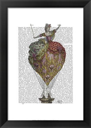 Framed Hot Air Balloon Woman 3 Print