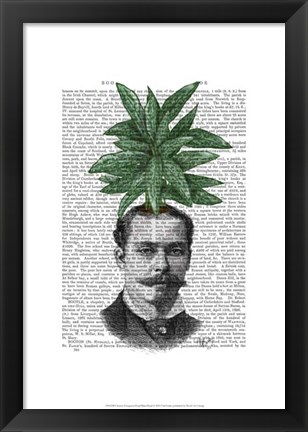 Framed Chinese Evergreen Head Plant Head Print