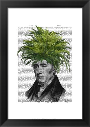 Framed Fern Head Plant Head Print