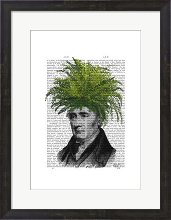 Framed Fern Head Plant Head Print