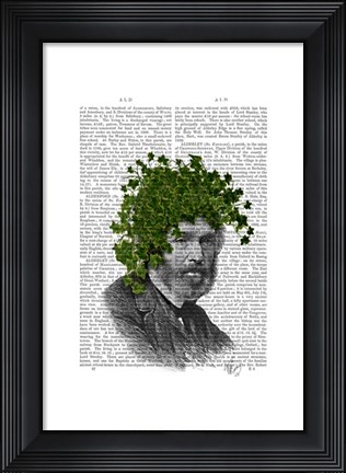 Framed Ivy Head Plant Head Print