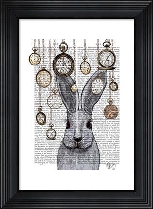 Framed Rabbit Time Print