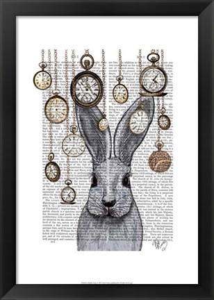Framed Rabbit Time Print