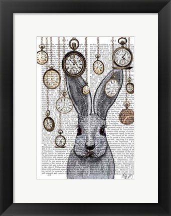 Framed Rabbit Time Print