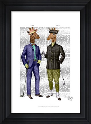 Framed Golfing Giraffes Print