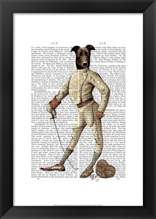 Framed Greyhound Fencer in Cream Full Print