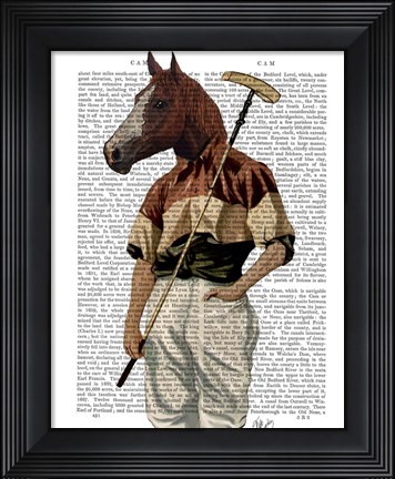Framed Polo Horse Portrait Print