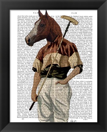 Framed Polo Horse Portrait Print