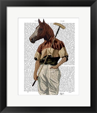 Framed Polo Horse Portrait Print