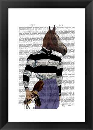 Framed Horse Racing Jockey Portrait Print