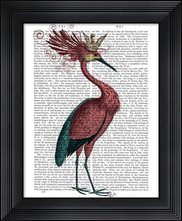 Framed Crowed Marsala Heron Print