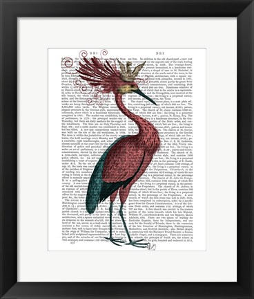 Framed Crowed Marsala Heron Print