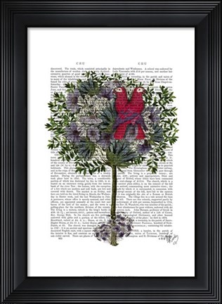 Framed Love Birds in a Tree Print