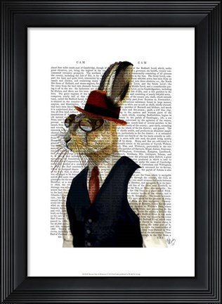 Framed Horatio Hare In Waistcoat Print