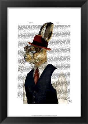 Framed Horatio Hare In Waistcoat Print