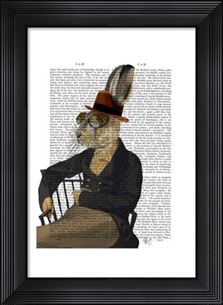 Framed Horatio Hare On Chair Print