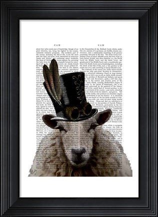 Framed Steampunk Sheep Print
