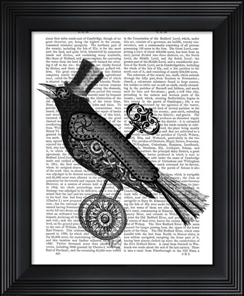 Framed Steampunk Crow Print
