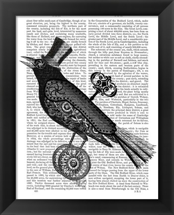 Framed Steampunk Crow Print